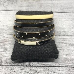 CURATED bundle j.crew and vintage enamel bangle bracelets lot 4 layering stack